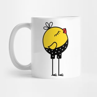 Cute Little Yellow Bird Cartoon Character Mug